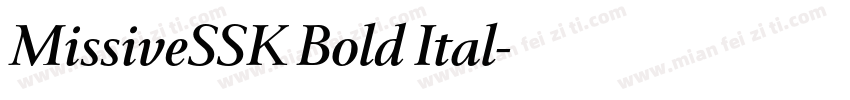 MissiveSSK Bold Ital字体转换